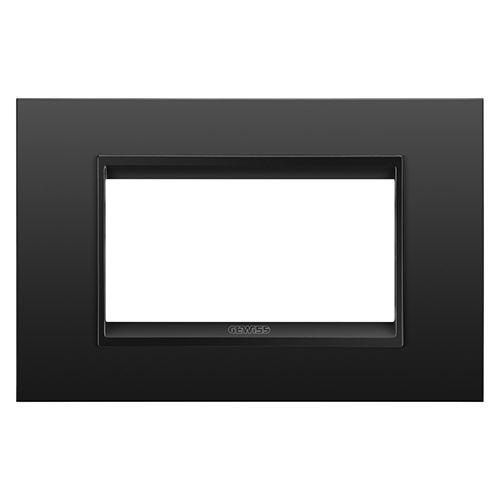 GW16204XM Rama Lux monocrom 4 module CH/Negru Satin - GW16204XM - 8034035070396