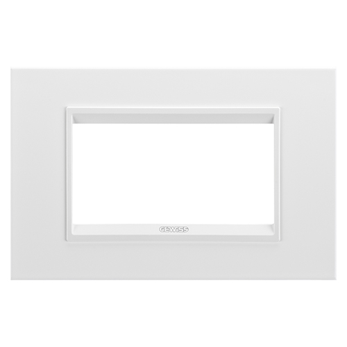 GW16204XW Rama Lux monocrom 4 module CH/Alb Satin - GW16204XW - 8034035070402