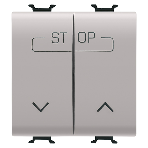 GW13160F Buton pentru comanda combinata 1P ND 16A 2 module CH/Bej Satin - GW13160F - 8034035072376