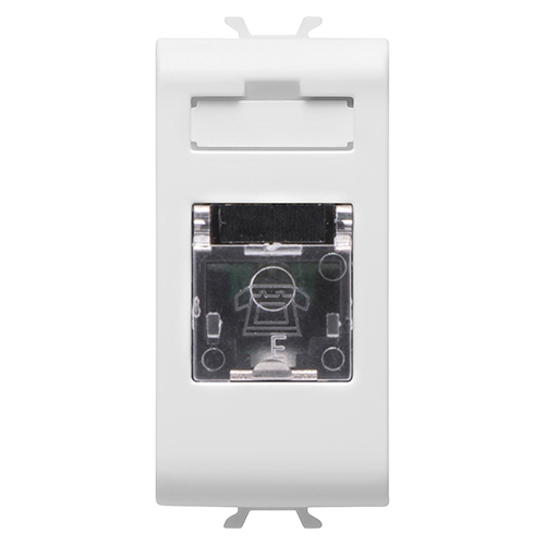 PRZ GW15401 Priza telefon RJ11 1 modul CH/Alb Satin - GW15401 - 8034035075742