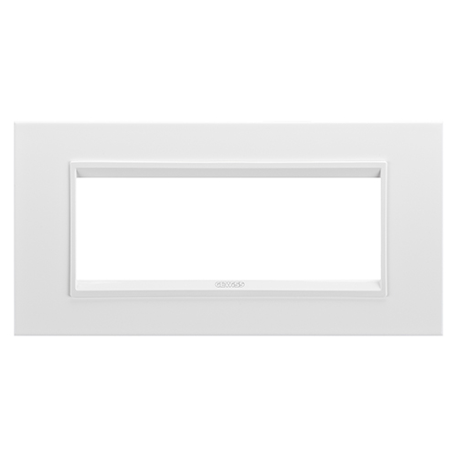 GW16206XW Rama Lux monocrom 6 module CH/Alb Satin - GW16206XW - 8034035077678