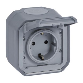 PRZ 069733L Priza 2P+T Plexo Gri IP55 - 069733L - 3414971882133