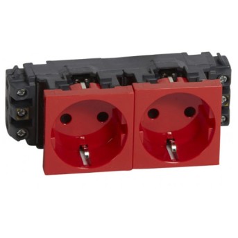 Mosaic Priza dubla 2x2P+T, 4 module, Rosu - LG-077612 - 3245060776121