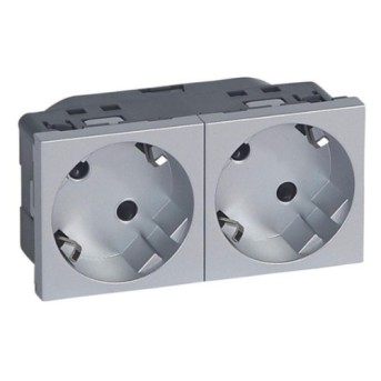 PRZ 079282 Mosaic DLP Priza 2x2P+T 4 module Aluminiu - LG-079282 - 3245060792824