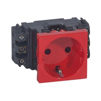 Priza 077611 Mosaic 2P+T 2 module Rosu - 077611 - 3245060776114 Priza 077611 Mosaic 2P+T 2 module Rosu - 077611 - 3245060776114