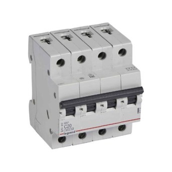 Disjunctor tetrapolar 419742 RX3 20A C 4.5KA 4M - LG-419742 - 3414970369369