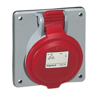 555289 Priza pentru usa de tablou 3P+N+E 32A 380-415V Rosu IP44 - LG-555289 - 3245065552898