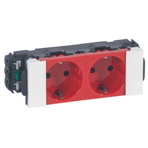 PRZ 077242 Mosaic DLP Priza 2x2P+T 16A 4 module Rosu - LG-077242 - 3245060772420