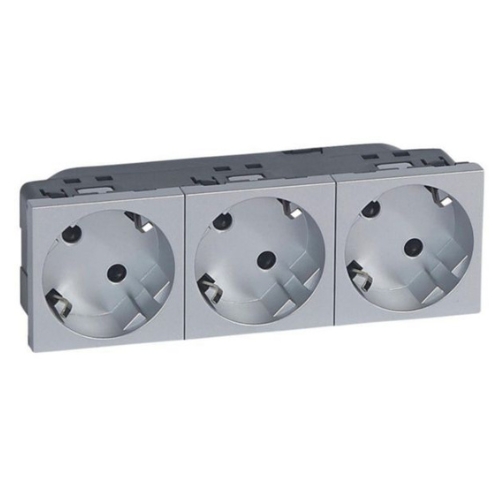PRZ 079283 Mosaic DLP Priza 3x2P+T 6 module Aluminiu - LG-079283 - 3245060792831