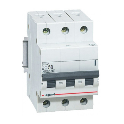 Disjunctor tripolar 419713 RX3 50A C 4.5KA 3M - 419713 - 3245064197137