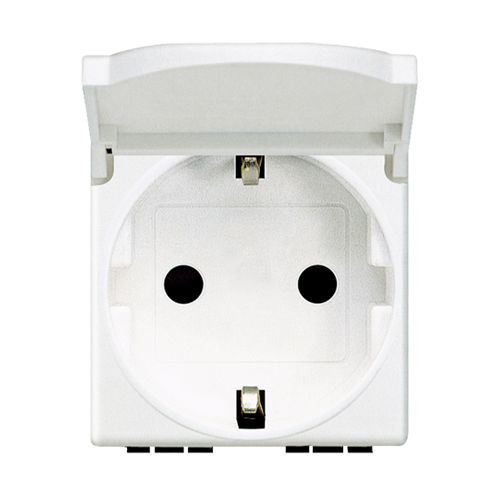 PRZ N4141PW Living Light Priza Schuko 2P+T 16A cu capac 2 module Alb - N4141PW - 8012199788425