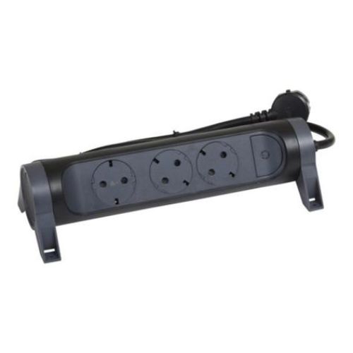 694528 Prelungitor mobil Premium rotativ 1.5m 3 prize 2P+T cu intrerupator Negru - 694528 - 3414971944787