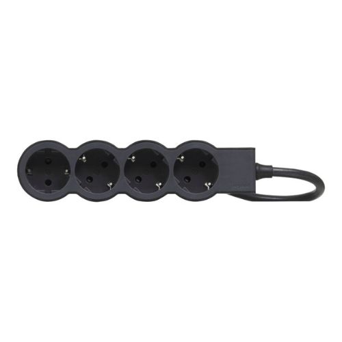 Prelungitor 694553 cu  4 prize  1.5m lungime cablu alimentare  negru - 694553 - 3414971945289