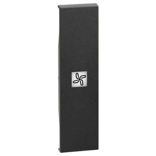 Capac / Tasta KG01RN Living Now cu simbol ventilator pentru 1 modul iluminabil Negru - KG01RN - 8005543668900