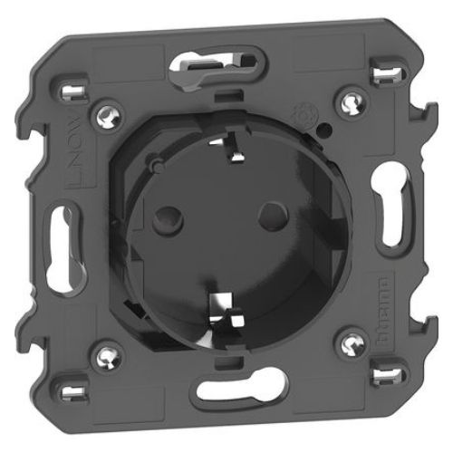 Priza Schuko KG4141AC Living Now fara tasta 2P+E 16A 2 module Negru - KG4141AC - 8005543652534