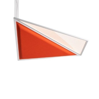 Corp de iluminat suspendat cu panouri fonoabsorbante CC10400 Flexia 65W LED 6475lm 3000K Portocaliu - CC10400