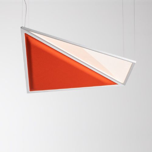 Corp de iluminat suspendat cu panouri fonoabsorbante CC10400 Flexia 65W LED 6475lm 3000K Portocaliu - CC10400