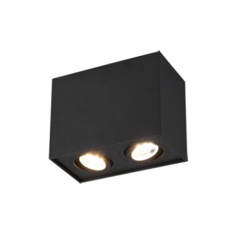 Plafoniera 613000232 Biscuit 2 becuri Max.35W cu dulie GU10 negru mat - 613000232 - 4017807426939 Plafoniera 613000232 Biscuit 2 becuri Max.35W cu dulie GU10 negru mat - 613000232 - 4017807426939
