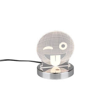 R52641106 Veioza Smiley 1x3.2W LED 200lm 3000K Crom - R52641106 - 4017807415995