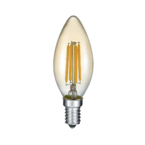 Bec LED Filament forma lumanare B35 Auriu(Gold) 4-27W 2700K (280lm) E14 - 989-479 - 4017807287523