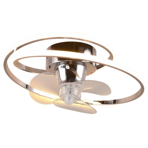 R67252106 Plafoniera Umea Ventilator 38W LED 4400lm 2700-6500K Crom - R67252106 - 4017807571271