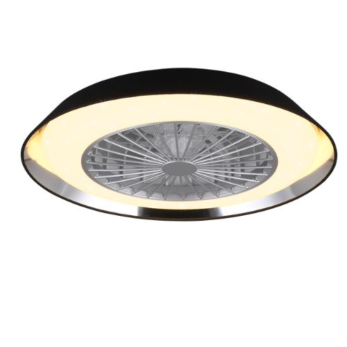 R67292102 Plafoniera Varberg Ventilator 30W LED 3500lm 2700-6500K Negru - R67292102 - 4017807605242