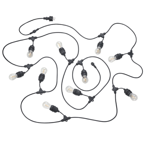 R74771132 Chain 10xMax.1W 80lm 3000K Negru mat IP44 - R74771132 - 4017807622720