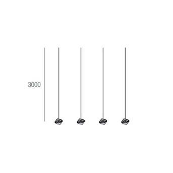 Kit suspensie (4 cabluri), pentru corpul de iluminat Halos, 3m - 105159.99