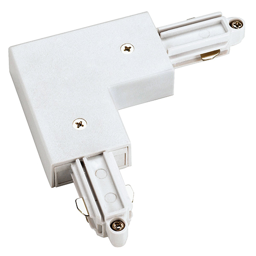143051 Conector colt exterior pentru sina 1 circuit Alb - 143051 - 4024163092883