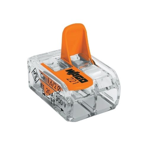 Conector Wago transparent 2x0.02-4mm maxim 32A - 221-412 - 4050821808435 Conector Wago transparent 2x0.02-4mm maxim 32A - 221-412 - 4050821808435