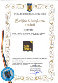 CAN&POWER Certificat înregistrare marcă